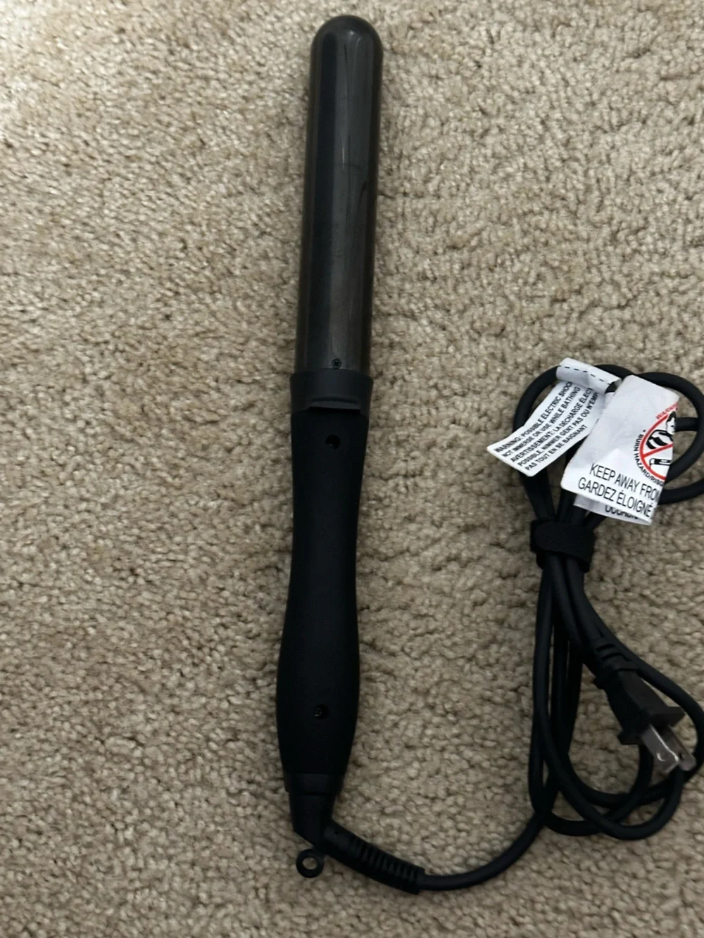 L’ange Le Curl Titanium Curling Wand 32mm (1.25”) in Black EUC